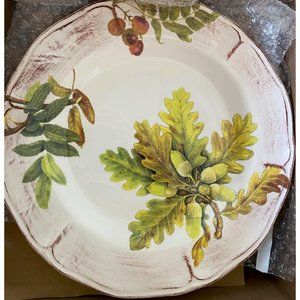 *THANKSGIVING* Sur La Table 14 Acorn and Fig plates, one large serving bowl